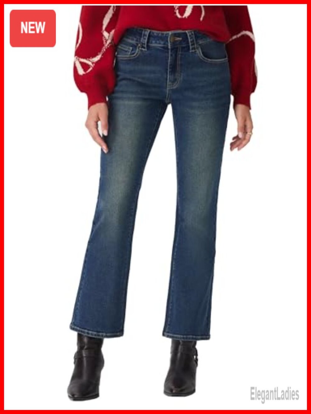 High Waisted Flare Jeans Stretchy Bootcut Denim Pants Vintage Trendy